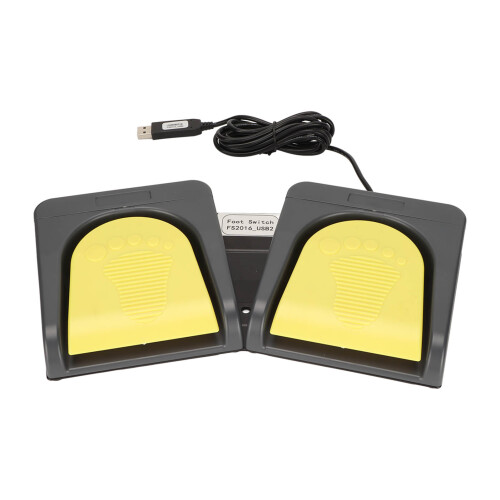 USB Double Foot Switch Two Pedal MIDI Controller HID Programmable 1