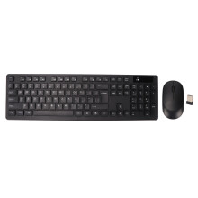 Wireless Keyboard Mouse Combo 2.4G Waterproof 104 Keys ABS 1600dpi