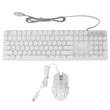 (White) Mechanische Tastatur & Maus 104 Tasten RGB