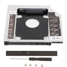 2.5in HDD Caddy Bay 12.7mm 2nd Hard Drive for Laptop CD DVD ROM