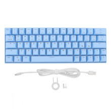 (Blue Switch) 64-Tasten mechanische Tastatur, 2.4G/BT5.0/Type-C, RGB, Blau