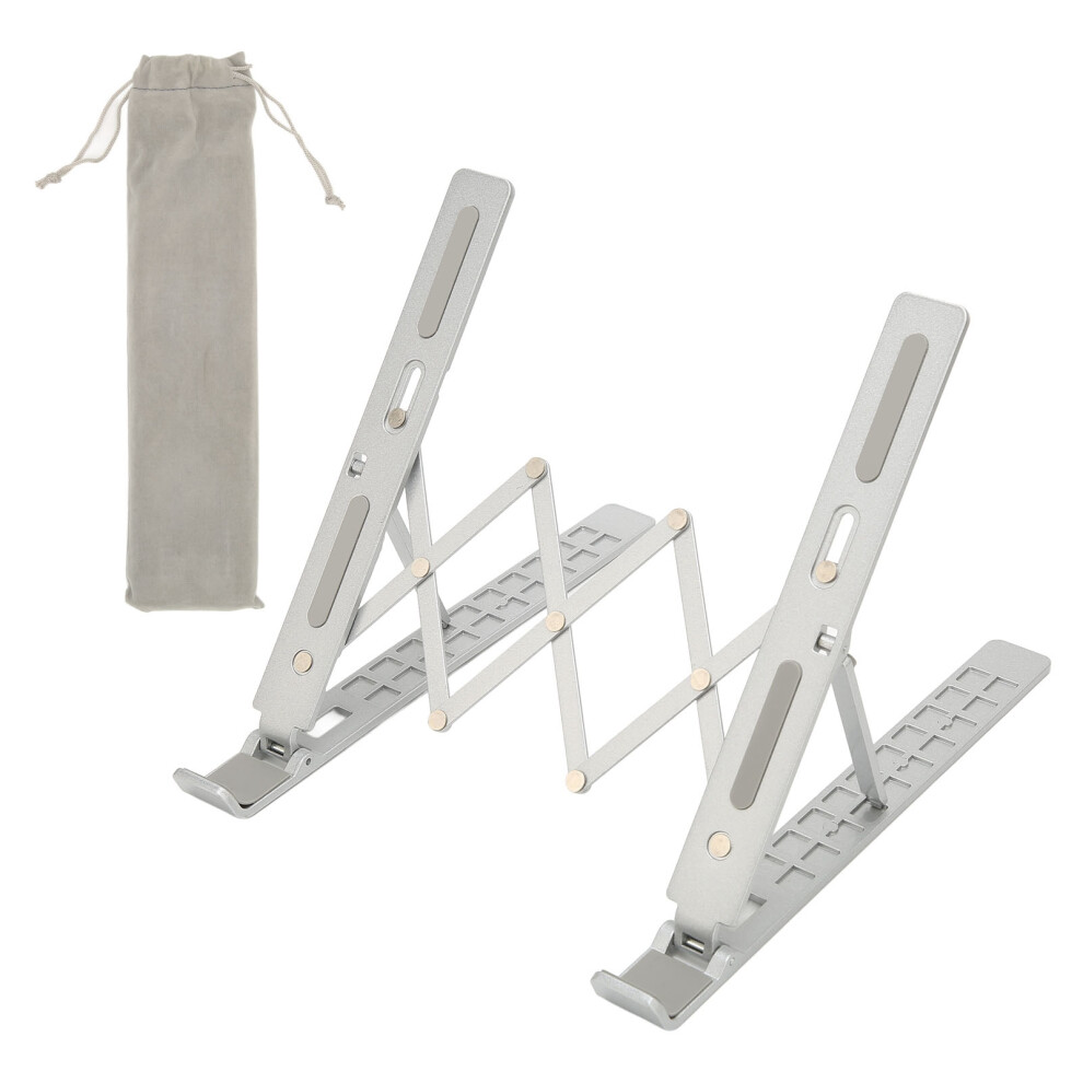 Aluminum Laptop Stand 10-Level Foldable Heat Dissipation Riser 609610570363