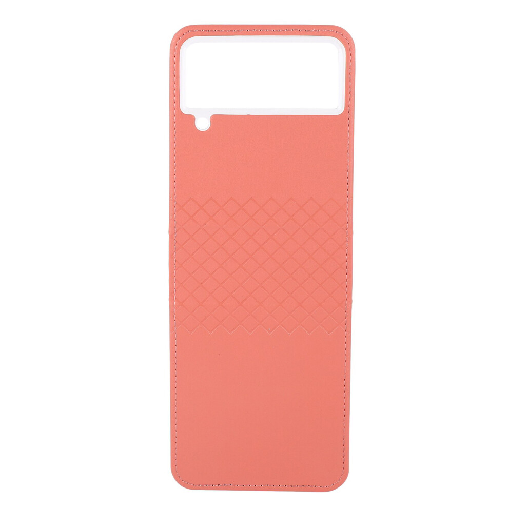 (Pink) Back Cover For Samsung Z Flip 4 Pu Leather Tpu Shockproof Pink 609610537328