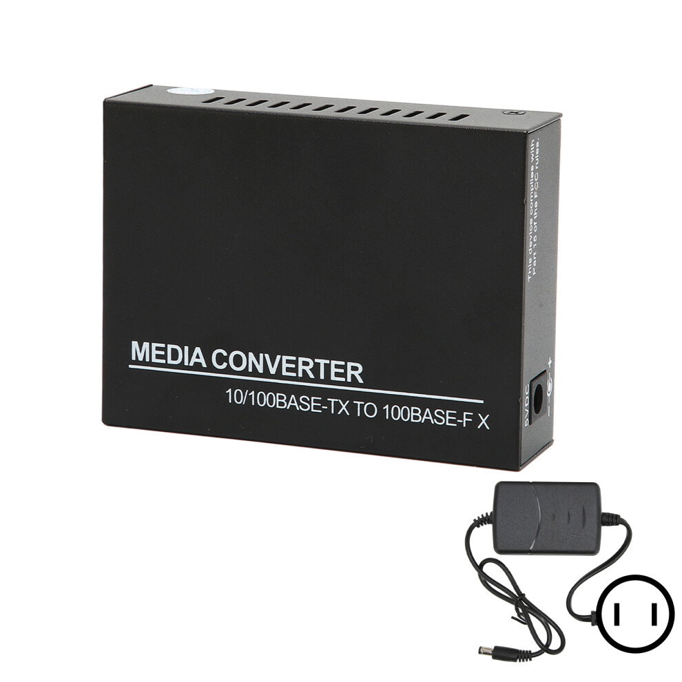 (Uk Plug) Fiber To Ethernet Converter 10/100M Rj45 To Multimode 100-240V Us Plug 609610577492