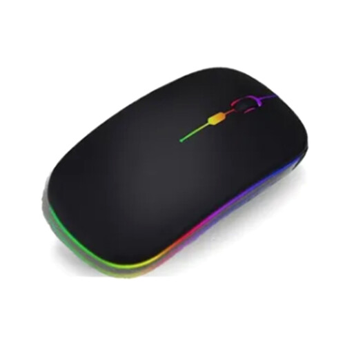 Wireless 2.4G Rechargeable Mouse 3 DPI Black 2 Mode BT for Home 2