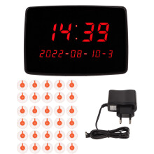 (UK Plug) Drahtloses Rufsystem 30 wasserdichte Tasten PC-Display Empfänger