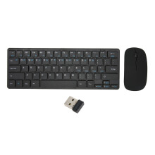 2.4G Wireless Keyboard Mouse Combo Ergonomic 64 Key USB Mouse