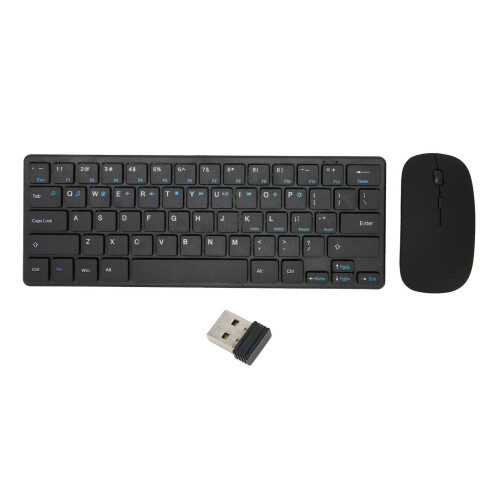 2.4G Wireless Keyboard Mouse Combo Ergonomic 64 Key USB Mouse