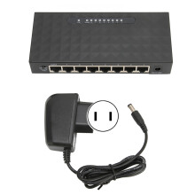 (US Plug) Gigabit-Netzwerkswitch 1000Mbit/s 8 Ports selbstadaptiv Ethernet