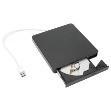 (Black) Externer DVD-Brenner USB3.0 Tragbar Schwarz