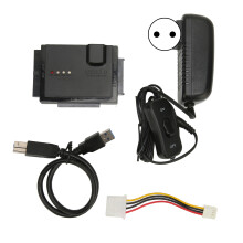 (US Plug) 3-in-1 IDE SATA USB3.0 Adapter 5Gbps 10TB 110-240V EU-Stecker
