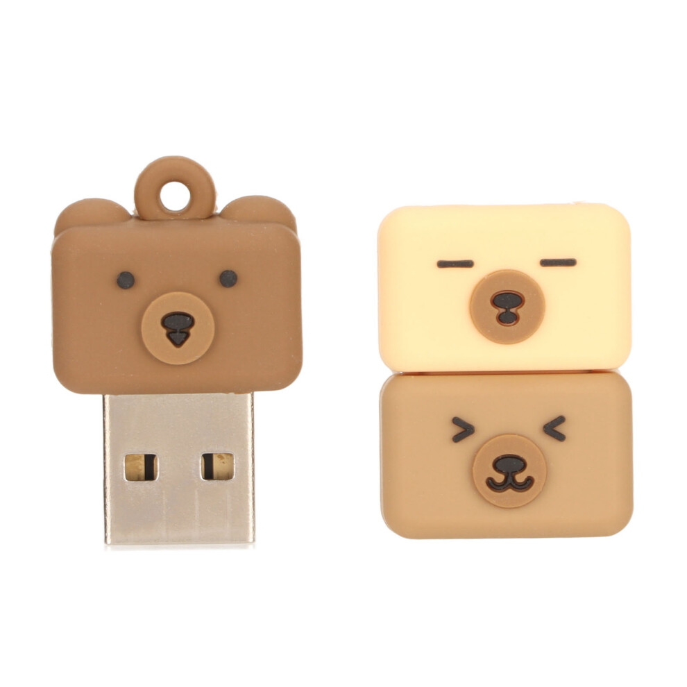 (C 128G) Cartoon Bear Usb Flash Drive 32G Usb2.0 Plug And Play Shock Resistant 609610572015