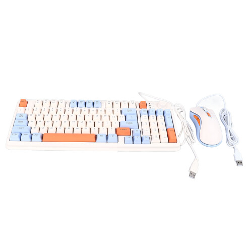 Gaming Keyboard Mouse Combo Ergonomic Mechanical USB Wired Lake Blue 2