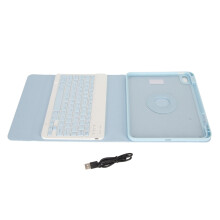 (Pink) Drehbares Tastatur-Case für 10,9-Zoll iPad 2022 Blau