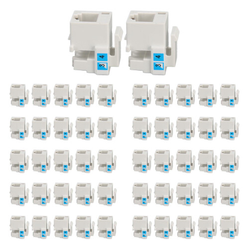 50pcs RJ11 90 Punch Down Voice Module Durable Corrosion Resistant