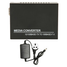 (UK Plug) SFP-Ethernet-Switch 10/100M Auto-Fasermittelwandler 100-240V
