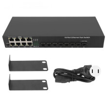 (EU Plug) 16-Port Gigabit Ethernet Switch CAT5e CAT6 10/100/1000M Auto Negotiate
