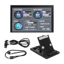 5 Inch IPS PC Temp Monitor USB C Customizable CPU Data Display