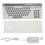 (Black) Wireless Keyboard Mouse Set Rechargeable 2.4G Bluetooth White 1