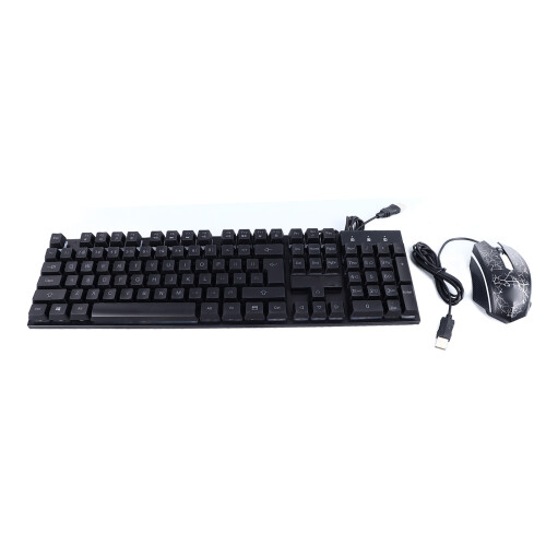 Mechanical Keyboard Wired Mouse Set Ergonomic Gaming Windows