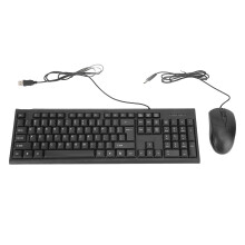 Keyboard Mouse Combo Black Waterproof 104 Keys USB Wired Gaming Office