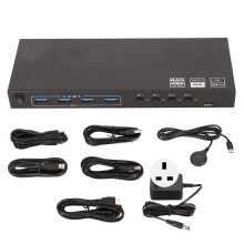 (UK Plug) USB KVM Switch 8 Ports 4 USB3.0 4K 60Hz 2K 120Hz