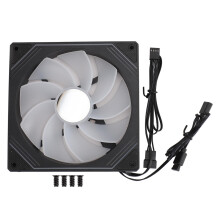 (Reverse Black) ARGB 140x140x25mm Synchronized Light PC Case Fan Quiet Cooling
