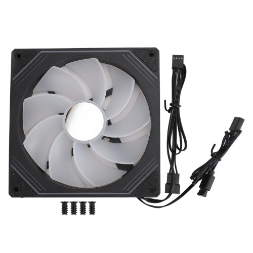 (Reverse Black) ARGB 140x140x25mm Synchronized Light PC Case Fan Quiet Cooling