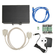 (EU Plug) 4-Port Serial Server RS232/485/422 to Ethernet 100-240V EU