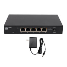 (US Plug) 5 Port 2.5G Switch 8pin Aluminum Gigabit Ethernet Splitter