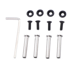 (Black) Computer Case Fan Screws Stainless Steel Mount Kit with Washers Black