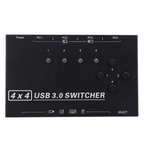 USB 3.0 Switch 4 Ports Selector Desktop Controller 1