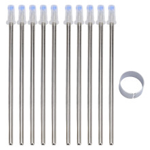 10PCS D1 Ballpoint Refills Metal 0.5mm Ultra Fine Oil Based for Pens