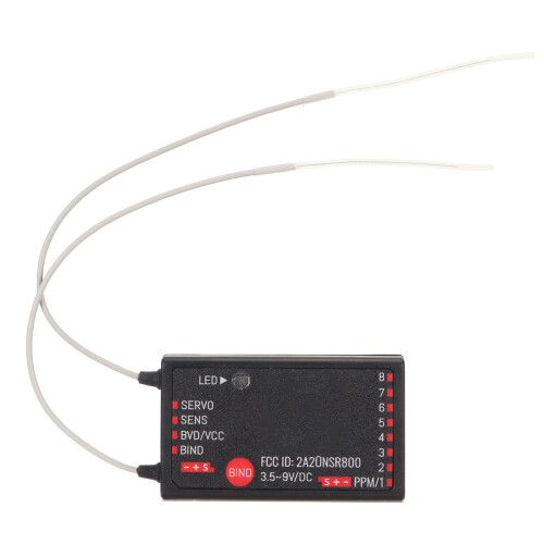 FS SR8 2,4GHz 8-Kanal Empfänger mit Doppelantenne 1