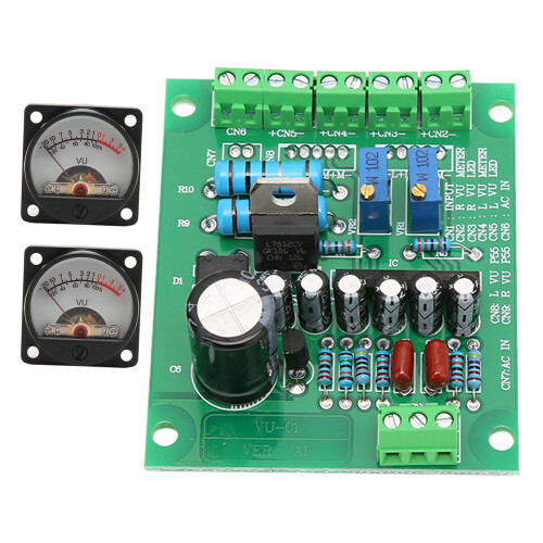 Audio Level Amp Meter 500uA Warm Back Light VU Meter with Driver 1