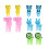 Cute cartoon fruit fork plastic mini reusable giraffe 5