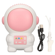 (Pink) Tragbarer USB-Akku-Lüfter 2 Stufen Astronautenform Mini Pink
