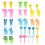 Cartoon fruit fork plastic cute children's mini decoration elephant 1