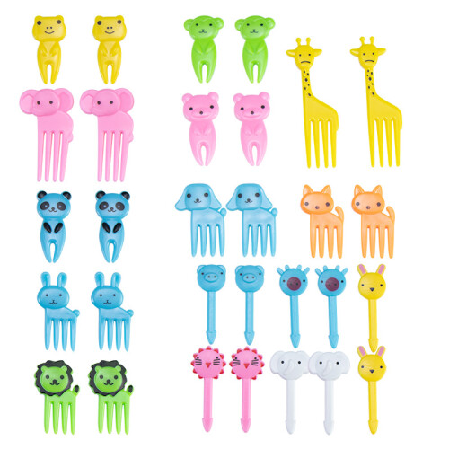 Cartoon fruit fork plastic cute children's mini decoration elephant
