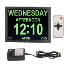 (EU Plug) 15-Zoll Digitaluhr mit Kalender, Wecker, 100-240V US-Stecker