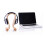Holz-Headset-Ständer aus Birke, Weiß 2