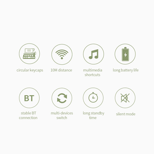 Mofii Candy Bluetooth-Tastatur, 100 Tasten, Mini, tragbar, Grün 1