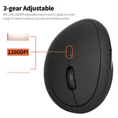 Vertical Wired Optical Mouse 6 Keys Ergonomic USB Office Mouse White 2