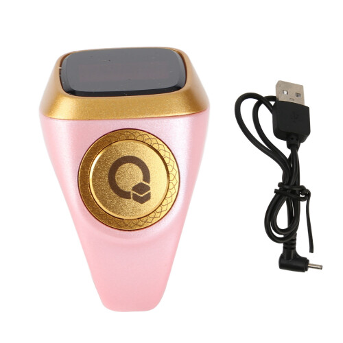 (Brown) Smart Counter Ring 0.49in Screen APP 20mm CNC Button Pink