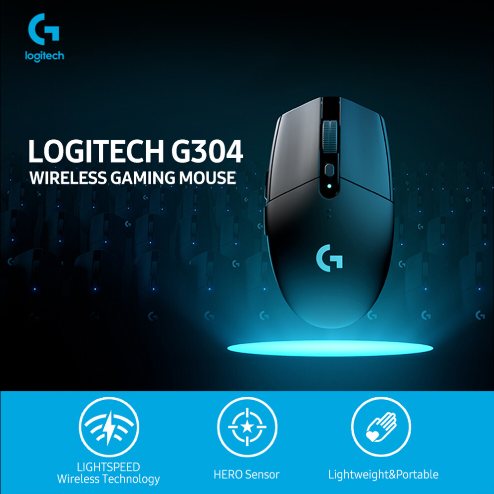 Logitech G304 Wireless Mouse Lightspeed 12000Dpi Black 609610620303