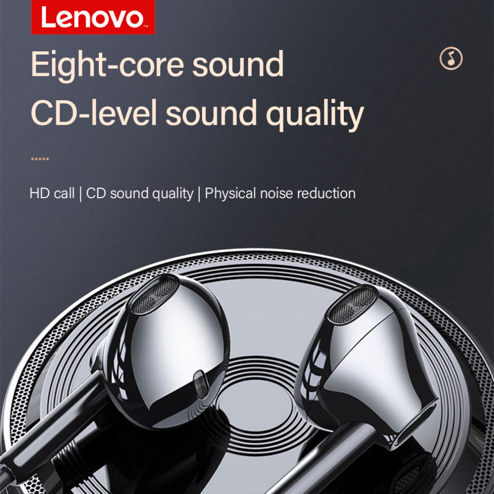 Lenovo XF06 3.5mm Wired Headphone Graphene Diaphragm HD Mic-image-OPC-PKVC9FR-NEW