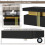 NECHE Modern black rectangular coffee table 4