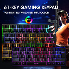 HXSJ V700 61-key Wired Gaming Keyboard RGB Black