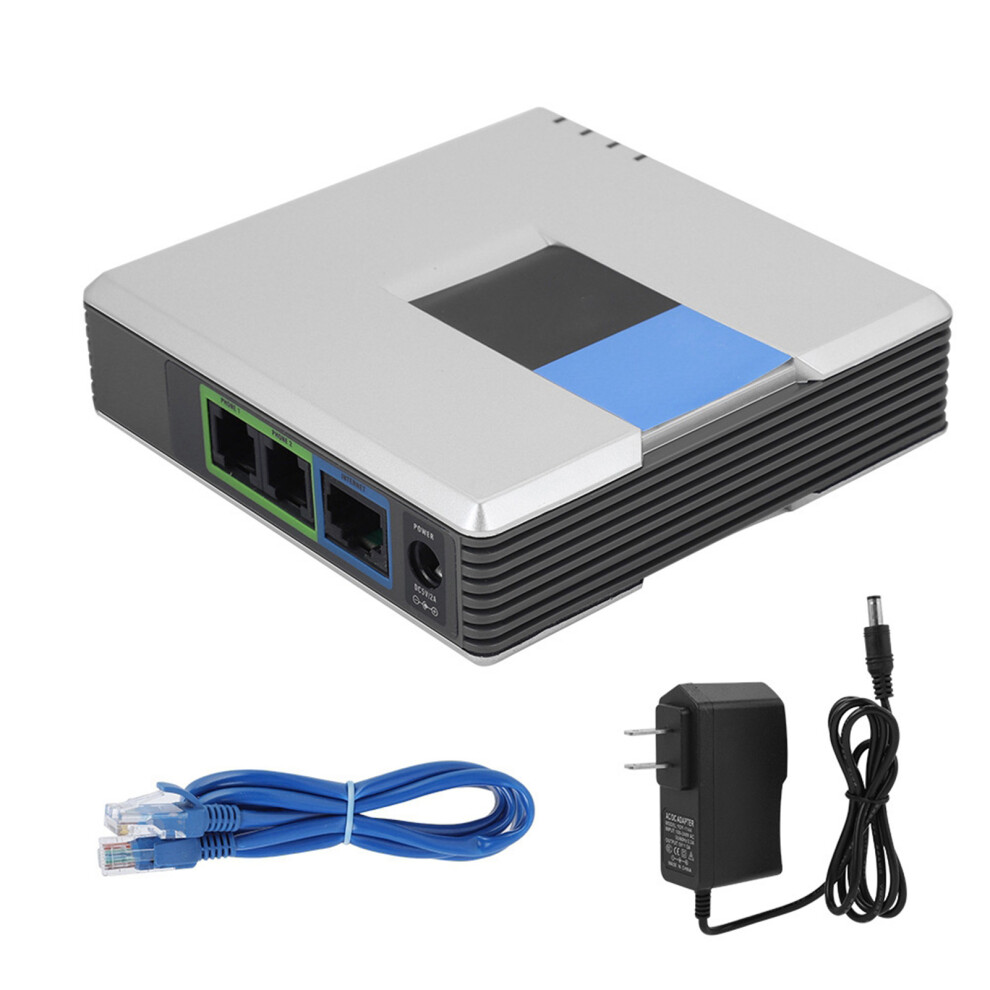 Voip Gateway 2-Port Sip Rj45 Adapter For Linksys Pap2t 609610651550