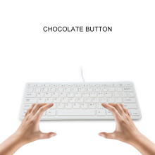 USB Mini Tastatur Schokotasten Tragbar Weiß